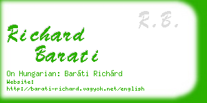 richard barati business card