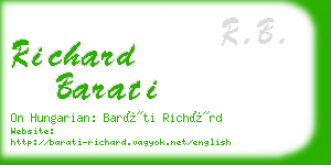 richard barati business card